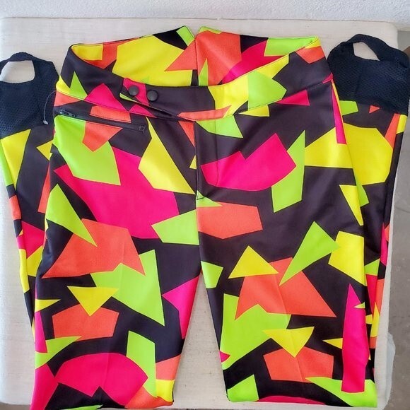 Shinesty Romania Women's Ski Pants 80s 90s Geometric Print Snow Winter Sz Small - Picture 15 of 15